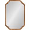 imageKate and Laurel Glenby Transitional Scalloped Wall Mirror 24 x 36 Gold Modern Wooden Rectangle Mirror with Scalloped Edges for Use as Bathroom Wall Accent or Living Room Mantel DcorRustic Brown