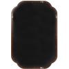 imageKate and Laurel Glenby Transitional Scalloped Wall Mirror 24 x 36 Gold Modern Wooden Rectangle Mirror with Scalloped Edges for Use as Bathroom Wall Accent or Living Room Mantel DcorWalnut Brown