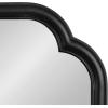 imageKate and Laurel Glenby Transitional Scalloped Wall Mirror 24 x 36 Gold Modern Wooden Rectangle Mirror with Scalloped Edges for Use as Bathroom Wall Accent or Living Room Mantel DcorBlack