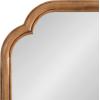 imageKate and Laurel Glenby Transitional Scalloped Wall Mirror 24 x 36 Gold Modern Wooden Rectangle Mirror with Scalloped Edges for Use as Bathroom Wall Accent or Living Room Mantel DcorRustic Brown