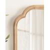 imageKate and Laurel Glenby Transitional Scalloped Wall Mirror 24 x 36 Gold Modern Wooden Rectangle Mirror with Scalloped Edges for Use as Bathroom Wall Accent or Living Room Mantel DcorNatural