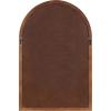 imageKate and Laurel Hartman Farmhouse Arched Wall Mirror 20 x 30 White Decorative Modern Farmhouse Wall Accent Mirror with Arched Shape and Robust CraftsmanshipBrown