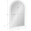 imageKate and Laurel Hartman Farmhouse Arched Wall Mirror 20 x 30 White Decorative Modern Farmhouse Wall Accent Mirror with Arched Shape and Robust CraftsmanshipWhite