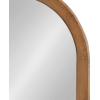 imageKate and Laurel Hartman Farmhouse Arched Wall Mirror 20 x 30 White Decorative Modern Farmhouse Wall Accent Mirror with Arched Shape and Robust CraftsmanshipBrown