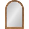 imageKate and Laurel Hartman Farmhouse Arched Wall Mirror 20 x 30 White Decorative Modern Farmhouse Wall Accent Mirror with Arched Shape and Robust CraftsmanshipBrown