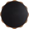 imageKate and Laurel Hatherleigh Transitional Round Wooden Wall Mirror 28 Inch Diameter Gold Modern Scalloped Wavy Wood Circle Mirror for Use in Bathroom Entryway or BedroomRustic Brown