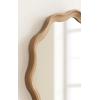 imageKate and Laurel Hatherleigh Transitional Round Wooden Wall Mirror 28 Inch Diameter Gold Modern Scalloped Wavy Wood Circle Mirror for Use in Bathroom Entryway or BedroomGold