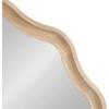 imageKate and Laurel Hatherleigh Transitional Round Wooden Wall Mirror 28 Inch Diameter Gold Modern Scalloped Wavy Wood Circle Mirror for Use in Bathroom Entryway or BedroomNatural