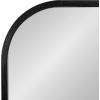 imageKate and Laurel Occonor Modern Wooden Arched Mirror 36 x 28 Black Transitional Arch Wall Mirror with Geometric Shape for Use as Bathroom Mirror for Vanity or Fireplace Mantel MirrorBlack