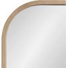 imageKate and Laurel Occonor Modern Wooden Arched Mirror 36 x 28 Black Transitional Arch Wall Mirror with Geometric Shape for Use as Bathroom Mirror for Vanity or Fireplace Mantel MirrorNatural