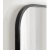 imageKate and Laurel Occonor Modern Wooden Arched Mirror 36 x 28 Black Transitional Arch Wall Mirror with Geometric Shape for Use as Bathroom Mirror for Vanity or Fireplace Mantel MirrorBlack