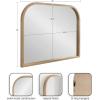imageKate and Laurel Occonor Modern Wooden Arched Mirror 36 x 28 Black Transitional Arch Wall Mirror with Geometric Shape for Use as Bathroom Mirror for Vanity or Fireplace Mantel MirrorNatural