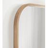 imageKate and Laurel Occonor Modern Wooden Arched Mirror 36 x 28 Black Transitional Arch Wall Mirror with Geometric Shape for Use as Bathroom Mirror for Vanity or Fireplace Mantel MirrorNatural