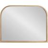 imageKate and Laurel Occonor Modern Wooden Arched Mirror 36 x 28 Black Transitional Arch Wall Mirror with Geometric Shape for Use as Bathroom Mirror for Vanity or Fireplace Mantel MirrorNatural