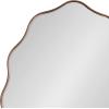 imageKate and Laurel Viona Modern Scalloped Oval Mirror 24 x 34 Bronze Decorative Round Wall Mirror with Unique Rippled Edge for Use as Wavy Bathroom Decor34L x 24W