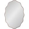 imageKate and Laurel Viona Modern Scalloped Oval Mirror 24 x 34 Bronze Decorative Round Wall Mirror with Unique Rippled Edge for Use as Wavy Bathroom Decor34L x 24W