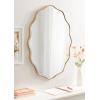 imageKate and Laurel Viona Modern Scalloped Oval Mirror 24 x 34 Bronze Decorative Round Wall Mirror with Unique Rippled Edge for Use as Wavy Bathroom Decor339L x 24W
