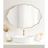 imageKate and Laurel Viona Modern Scalloped Oval Mirror 24 x 34 Bronze Decorative Round Wall Mirror with Unique Rippled Edge for Use as Wavy Bathroom Decor339L x 24W
