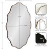imageKate and Laurel Viona Modern Scalloped Oval Mirror 24 x 34 Bronze Decorative Round Wall Mirror with Unique Rippled Edge for Use as Wavy Bathroom Decor34L x 24W