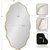 imageKate and Laurel Viona Modern Scalloped Oval Mirror 24 x 34 Bronze Decorative Round Wall Mirror with Unique Rippled Edge for Use as Wavy Bathroom Decor339L x 24W