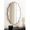 imageKate and Laurel Viona Modern Scalloped Oval Mirror 24 x 34 Bronze Decorative Round Wall Mirror with Unique Rippled Edge for Use as Wavy Bathroom Decor34L x 24W
