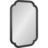 imageKate and Laurel Glenby Transitional Scalloped Wall Mirror 24 x 36 Gold Modern Wooden Rectangle Mirror with Scalloped Edges for Use as Bathroom Wall Accent or Living Room Mantel DcorBlack