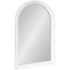 imageKate and Laurel Hartman Farmhouse Arched Wall Mirror 20 x 30 White Decorative Modern Farmhouse Wall Accent Mirror with Arched Shape and Robust CraftsmanshipWhite