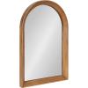 imageKate and Laurel Hartman Farmhouse Arched Wall Mirror 20 x 30 White Decorative Modern Farmhouse Wall Accent Mirror with Arched Shape and Robust CraftsmanshipBrown