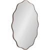 imageKate and Laurel Viona Modern Scalloped Oval Mirror 24 x 34 Bronze Decorative Round Wall Mirror with Unique Rippled Edge for Use as Wavy Bathroom Decor34L x 24W
