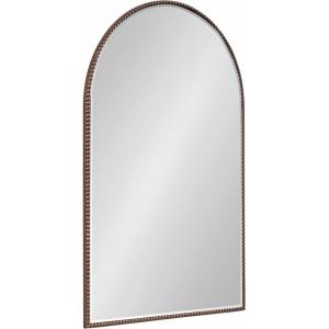 imageKate and Laurel Gwendolyn Antique Beaded Arch Wall Mirror 20 x 30 Bronze Sophisticated Vintage Bathroom Mirror Wall Decor with Detailed Beaded FrameBronze