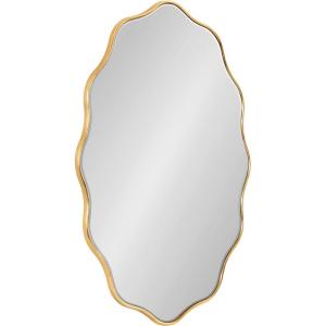 imageKate and Laurel Viona Modern Scalloped Oval Mirror 24 x 34 Bronze Decorative Round Wall Mirror with Unique Rippled Edge for Use as Wavy Bathroom Decor339L x 24W