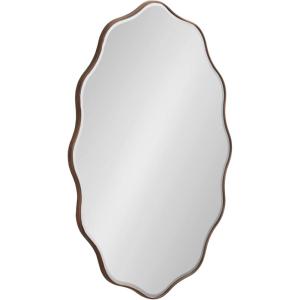 imageKate and Laurel Viona Modern Scalloped Oval Mirror 24 x 34 Bronze Decorative Round Wall Mirror with Unique Rippled Edge for Use as Wavy Bathroom Decor34L x 24W