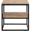 imageKate and Laurel Quarles Farmhouse Rectangle Side Table 22 x 14 x 24 Black and Natural Wood Decorative TwoTier Bedroom Nightstand Table for Storage and DisplayNaturalBlack