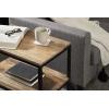 imageKate and Laurel Quarles Farmhouse Rectangle Side Table 22 x 14 x 24 Black and Natural Wood Decorative TwoTier Bedroom Nightstand Table for Storage and DisplayNaturalBlack
