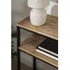 imageKate and Laurel Quarles Farmhouse Rectangle Side Table 22 x 14 x 24 Black and Natural Wood Decorative TwoTier Bedroom Nightstand Table for Storage and DisplayNaturalBlack