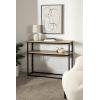 imageKate and Laurel Quarles Farmhouse Rectangle Side Table 22 x 14 x 24 Black and Natural Wood Decorative TwoTier Bedroom Nightstand Table for Storage and DisplayNaturalBlack