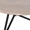 imageKate and Laurel Pallson Modern Round Wooden Coffee Table 28 x 18 Walnut Brown and Black Circle Wood and Metal Coffee Table with Mixed Materials for Living Room Home DcorWhiteBlack