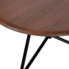 imageKate and Laurel Pallson Modern Round Wooden Coffee Table 28 x 18 Walnut Brown and Black Circle Wood and Metal Coffee Table with Mixed Materials for Living Room Home DcorWalnut BrownBlack