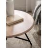 imageKate and Laurel Pallson Modern Round Wooden Coffee Table 28 x 18 Walnut Brown and Black Circle Wood and Metal Coffee Table with Mixed Materials for Living Room Home DcorWhiteBlack