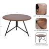 imageKate and Laurel Pallson Modern Round Wooden Coffee Table 28 x 18 Walnut Brown and Black Circle Wood and Metal Coffee Table with Mixed Materials for Living Room Home DcorWalnut BrownBlack