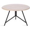 imageKate and Laurel Pallson Modern Round Wooden Coffee Table 28 x 18 Walnut Brown and Black Circle Wood and Metal Coffee Table with Mixed Materials for Living Room Home DcorWhiteBlack