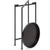 imageKate and Laurel Celia Round Metal Foldable Tray Accent Table Teal with Gold BaseBlack