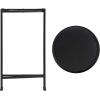 imageKate and Laurel Celia Round Metal Foldable Tray Accent Table Teal with Gold BaseBlack
