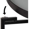 imageKate and Laurel Celia Round Metal Foldable Tray Accent Table Teal with Gold BaseBlackGray