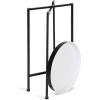 imageKate and Laurel Celia Round Metal Foldable Tray Accent Table Teal with Gold BaseBlackWhite