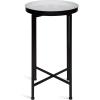 imageKate and Laurel Celia Round Metal Foldable Tray Accent Table Teal with Gold BaseBlackWhite