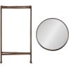 imageKate and Laurel Celia Round Metal Foldable Tray Accent Table Teal with Gold BaseBronze