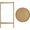 imageKate and Laurel Celia Round Metal Foldable Tray Accent Table Teal with Gold BaseGold