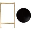 imageKate and Laurel Celia Round Metal Foldable Tray Accent Table Teal with Gold BaseGoldBlack