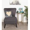 imageKate and Laurel Celia Round Metal Foldable Tray Accent Table Teal with Gold BaseGoldTeal